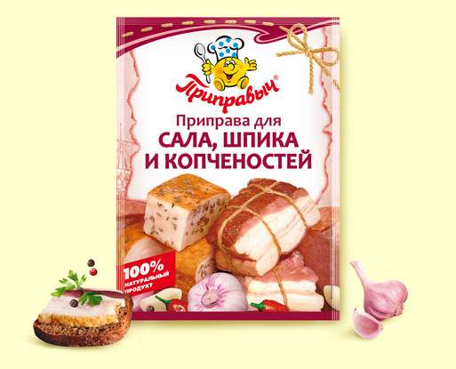 Приправа для Сала Шпика и копченостей 15г*35шт (шоу-бокс) Приправыч